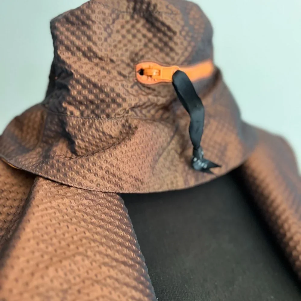 NWT Retro Vintage Rain Jacket Trench Coat with Hat in Brown Size XL / 16 - Picture 3 of 16